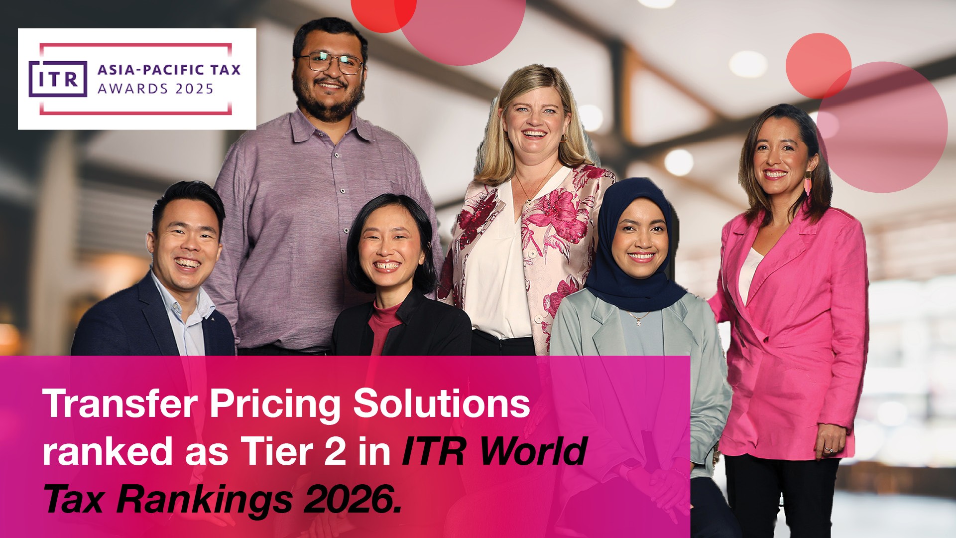 Transfer Pricing Solutions Australia Named Tier 2 Firm in 2026 ITR World Tax rankings.